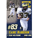 2012 Missouri Wolverines Award Winner #83 Caine Harrison - 7 Year Alumni for the Missouri Wolverines Youth Football Club in Kansas City Missouri