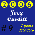 2006 Missouri Wolverines Award Winner #9 Joey Cardiff - 7 Year Alumni for the Missouri Wolverines Youth Football Club in Kansas City Missouri
