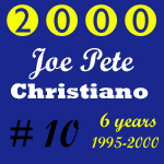 2000 Missouri Wolverines Award Winner #10 Joe Pete Christiano - 6 Year Alumni for the Missouri Wolverines Youth Football Club in Kansas City Missouri