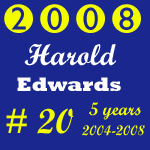 2008 Missouri Wolverines Award Winner #20 Harold Edwards - 5 Year Alumni for the Missouri Wolverines Youth Football Club in Kansas City Missouri
