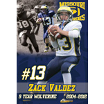 2012 Missouri Wolverines Award Winner #13 Zack Valdez - 9 Year Alumni for the Missouri Wolverines Youth Football Club in Kansas City Missouri