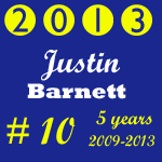 2013 Missouri Wolverines Award Winner #10 Justin Barnett - 5 Year Alumni for the Missouri Wolverines Youth Football Club in Kansas City Missouri
