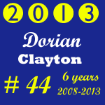 2013 Missouri Wolverines Award Winner #44 Dorian Clayton - 6 Year Alumni for the Missouri Wolverines Youth Football Club in Kansas City Missouri