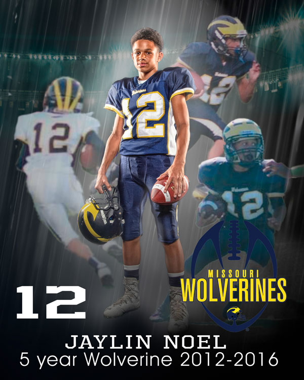  Noel Missouri Wolverines Loyalty Award Winner for participating 5 with the Missouri Wolverines Youth Football Club in Kansas City Missouri
