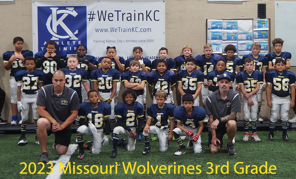 2nd & 3rd Grade Tackle Football for the Missouri Wolverines Youth Tackle and Flag Football Club in Kansas City Missouri