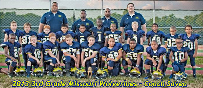 2013 Missouri Wolverines 3rd Grade Youth Tackle Football Team