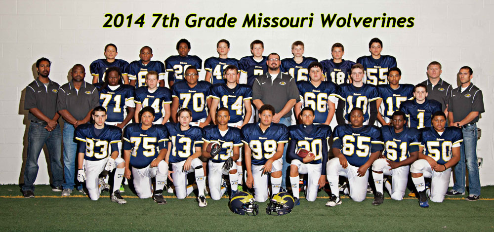 2014 Missouri Wolverines 7th Grade Youth Tackle Football Team