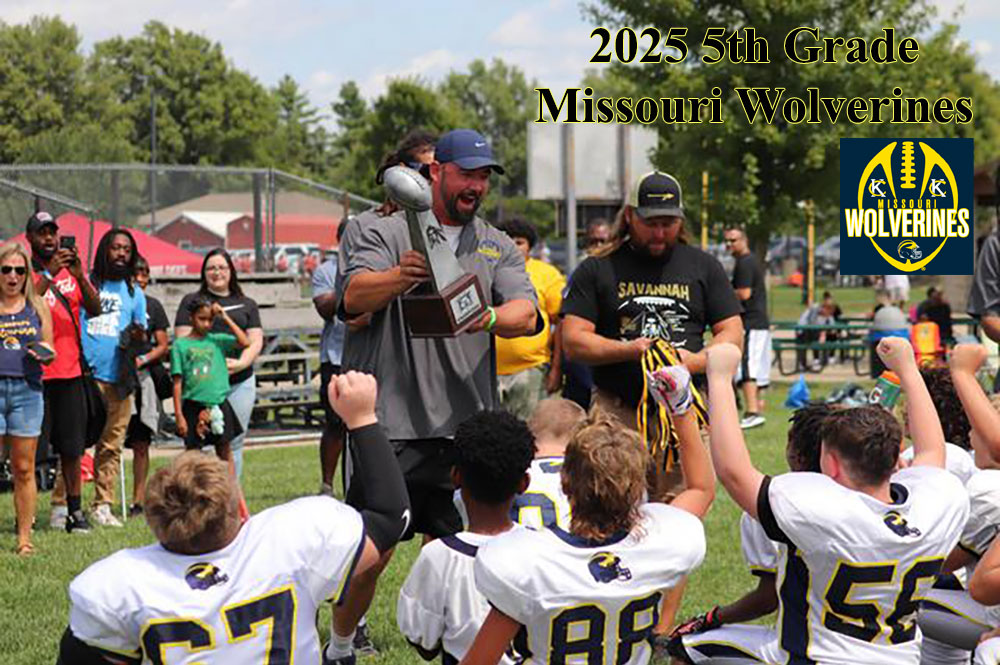5th Grade Tackle Football for the Missouri Wolverines Youth Tackle and Flag Football Club in Kansas City Missouri