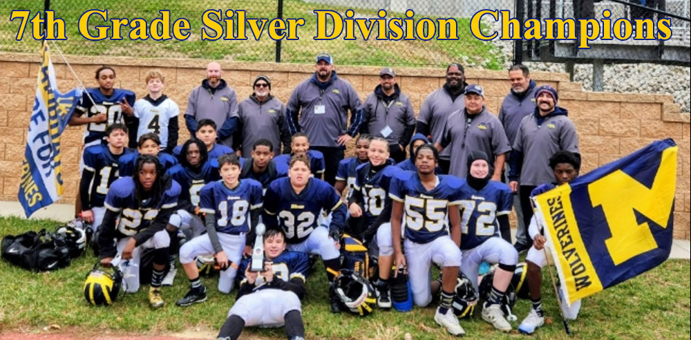7th Grade Tackle Football for the Missouri Wolverines Youth Tackle and Flag Football Club in Kansas City Missouri