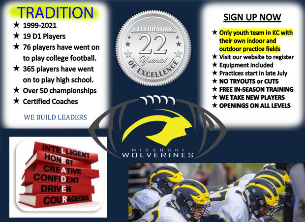 Testimonials for the Missouri Wolverines Youth Tackle and Flag Football Club in Kansas City Missouri