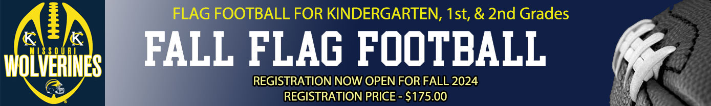 Youth Flag Football Registration in Kansas City Missouri for the Missouri Wolverines Youth Football Club