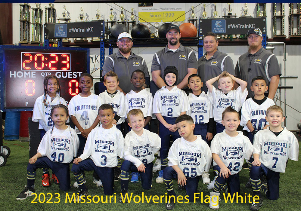 2023 Kansas City Instruction Flag Missouri Wolverines Flag White Team for Kindergarten and 1st Graders in Kansas City Missouri