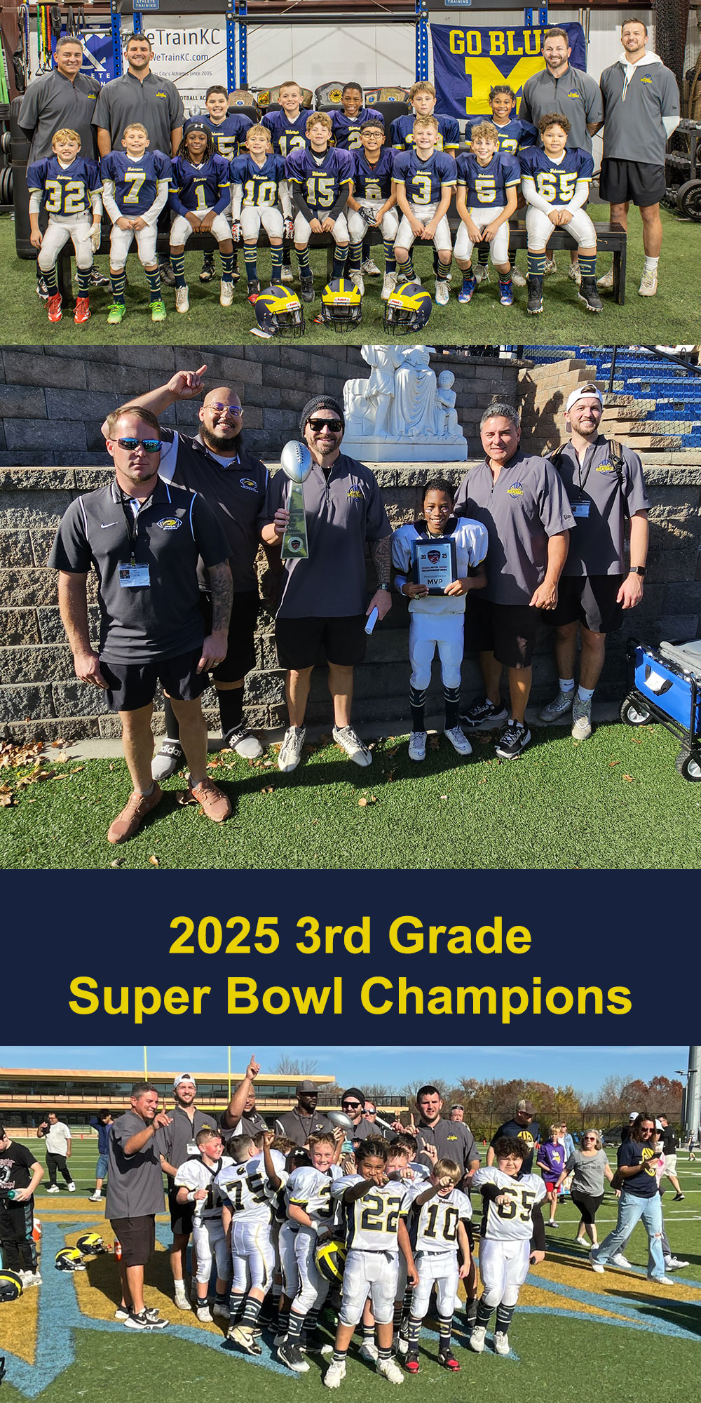 2025 North Suburban Youth Football League 3rd Grade Super Bowl Champions, Missouri Wolverines 3rd Grade Team in Kansas City Missouri