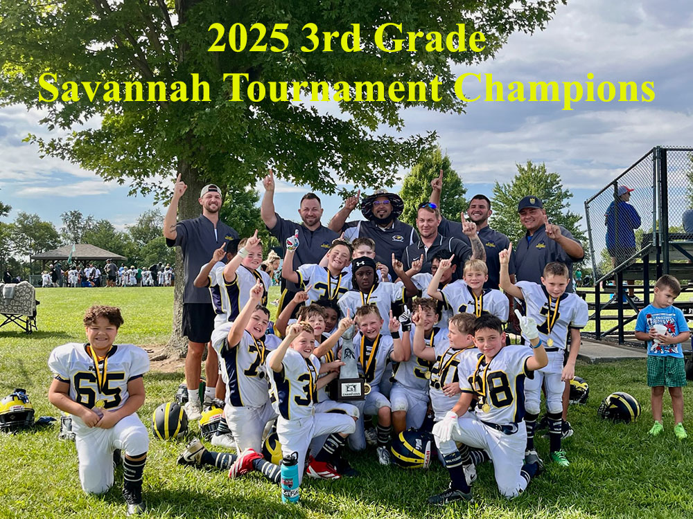 2025 3rd Grade Missouri Wolverines Youth Tackle Football Team Savannah Gridiron Classic Champions