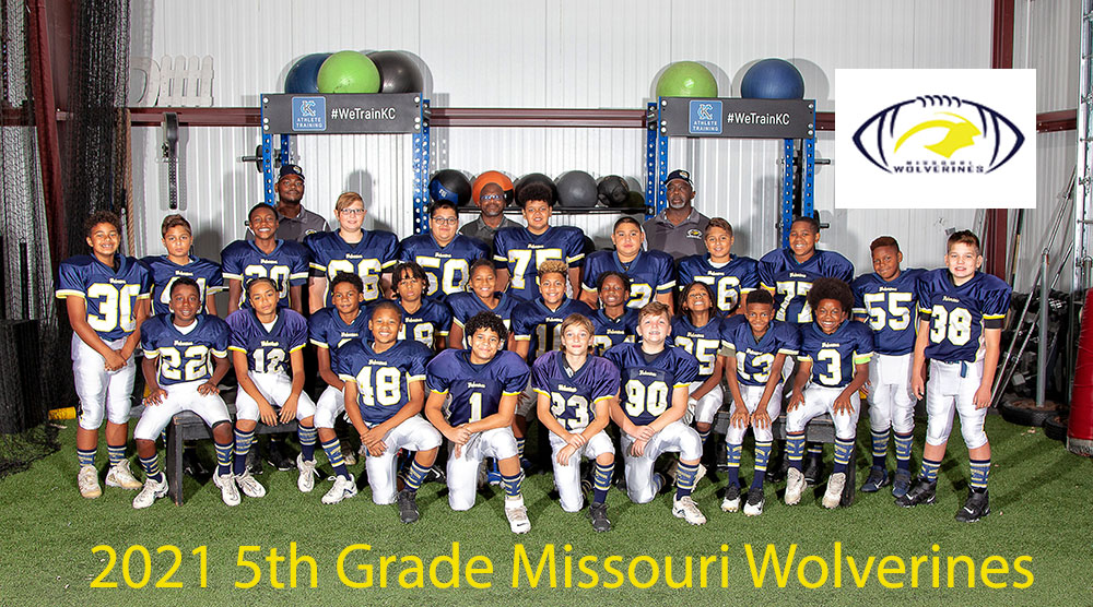 2021 Missouri Wolverines 5th Grade 11U Competitive Youth Tackle Football Team in Kansas City Missouri
