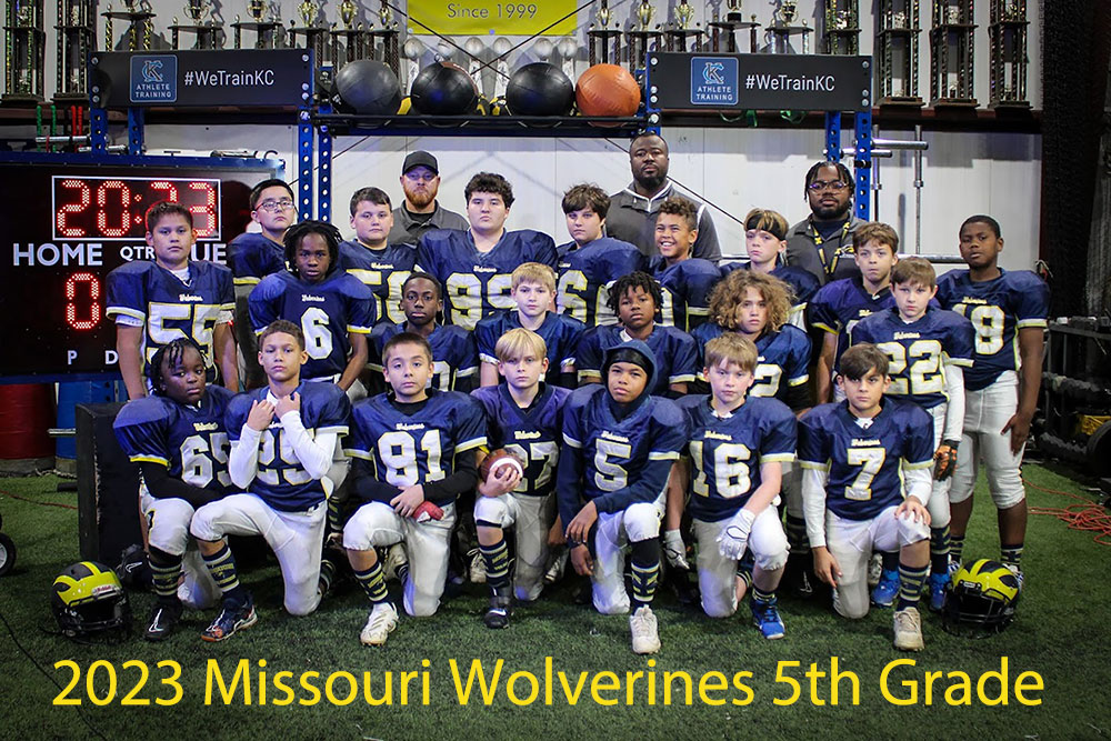 2023 Missouri Wolverines 5th Grade 11U Competitive Youth Tackle Football Team in Kansas City Missouri