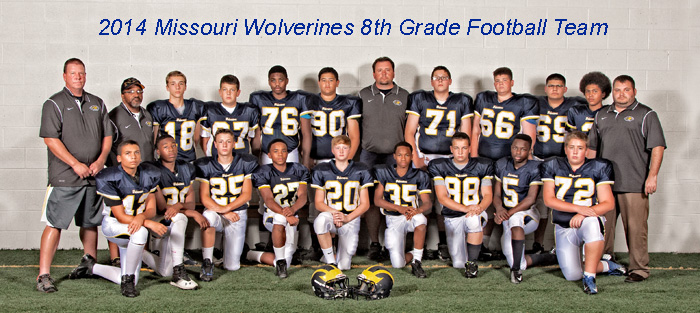 2015 Missouri Wolverines 8th Grade Youth Tackle Football Team in Kansas City Missouri
