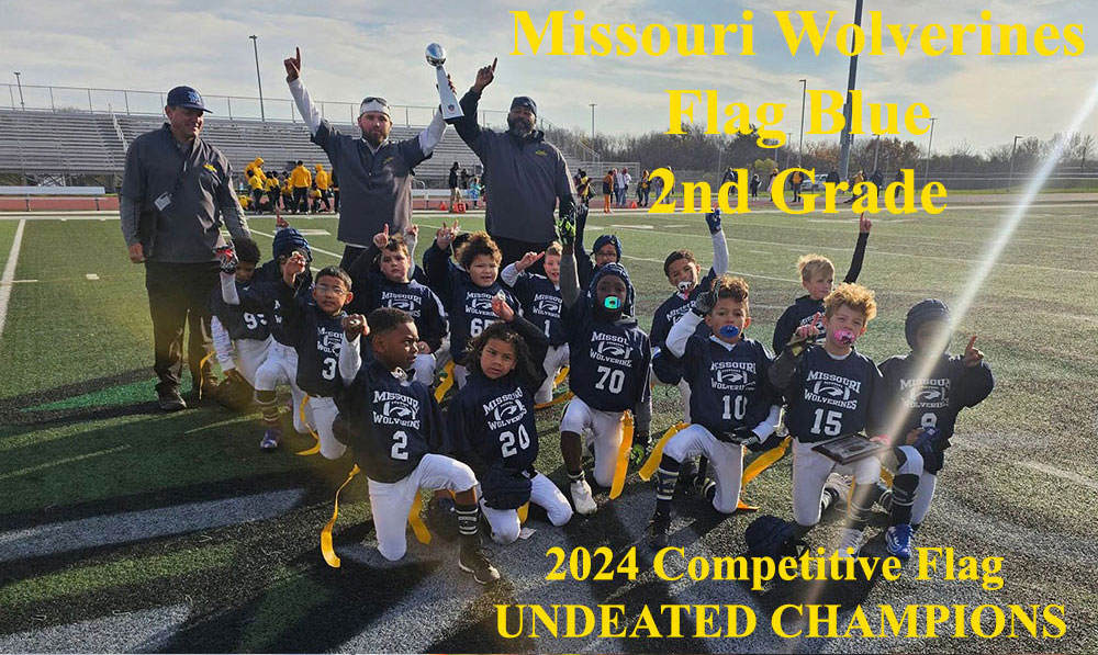 2024 North Suburban Youth Football League Competitive Division Flag Champions, Missouri Wolverines Flag Blue Team