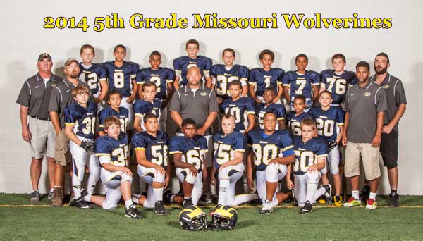 2014 Missouri Wolverines 5th Grade Youth Tackle Football Team