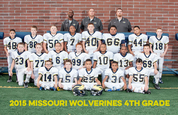 2015 Missouri Wolverines 4th Grade Football Team
