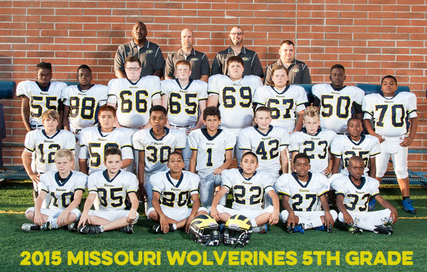 2015 Missouri Wolverines 5th Grade Football Team