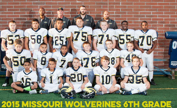 2015 Missouri Wolverines 6th Grade Football Team