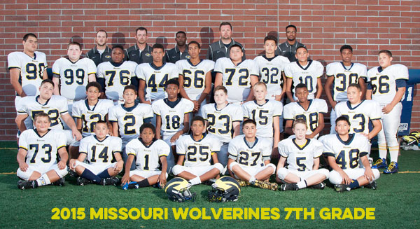 2015 Missouri Wolverines 7th Grade Football Team