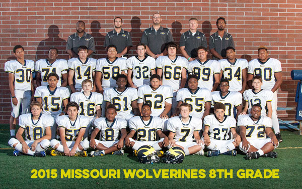 2015 Missouri Wolverines 8th Grade Football Team