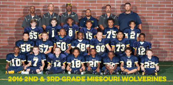 2016 Missouri Wolverines 2nd and 3rd Grade Tackle Team