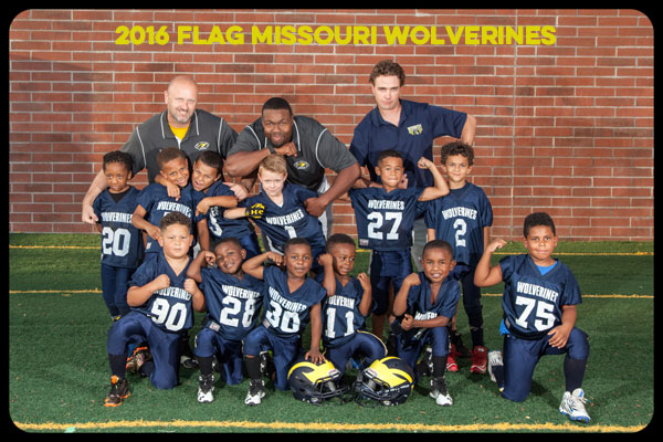 2016 Flag Football Missouri Wolverines Team