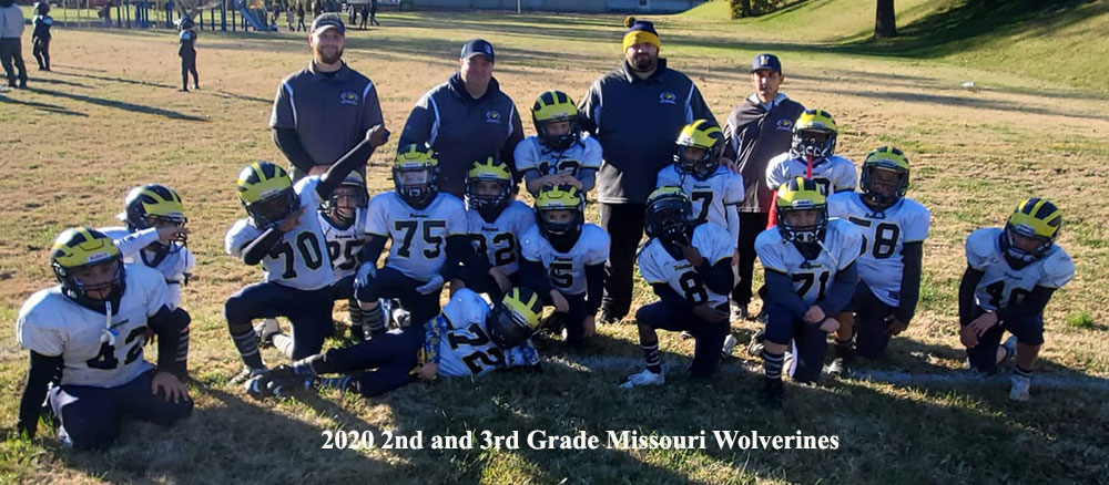 2020 2nd and 3rd Grade Missouri Wolverines Youth Football Team