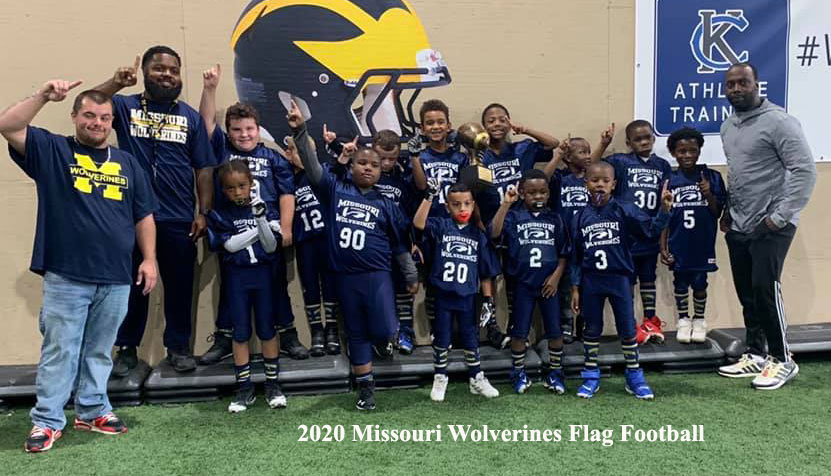 2020 Missouri Wolverines Flag Kindergarten, 1st and 2nd Graders on our Youth Football Team